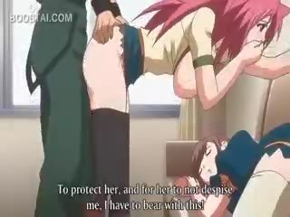 Růžový vlasy anime hezká píča v prdeli proti the stěna